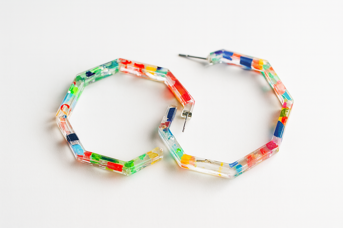 Beach Cleaned - Geo Hoop Earrings