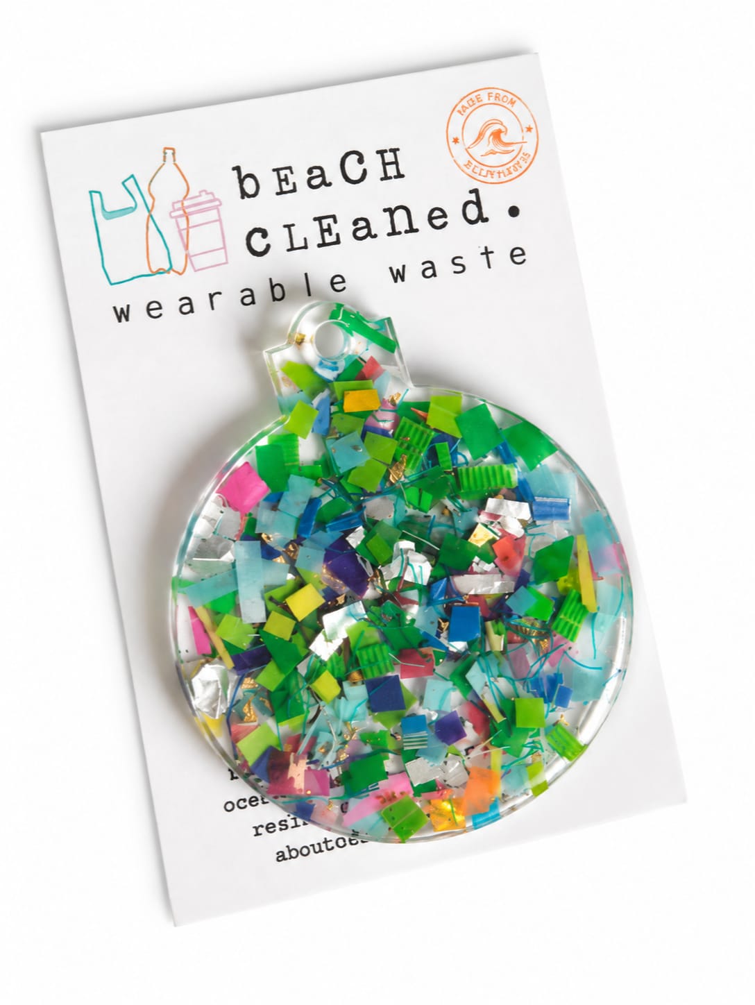 Beach-Cleaned Tree Decoration - Circle | Handmade Christmas Decoration