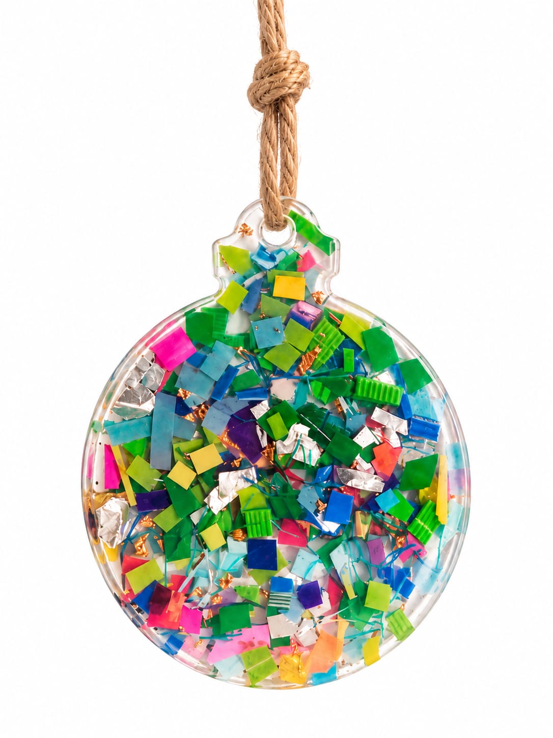 Beach-Cleaned Tree Decoration - Circle | Handmade Christmas Decoration