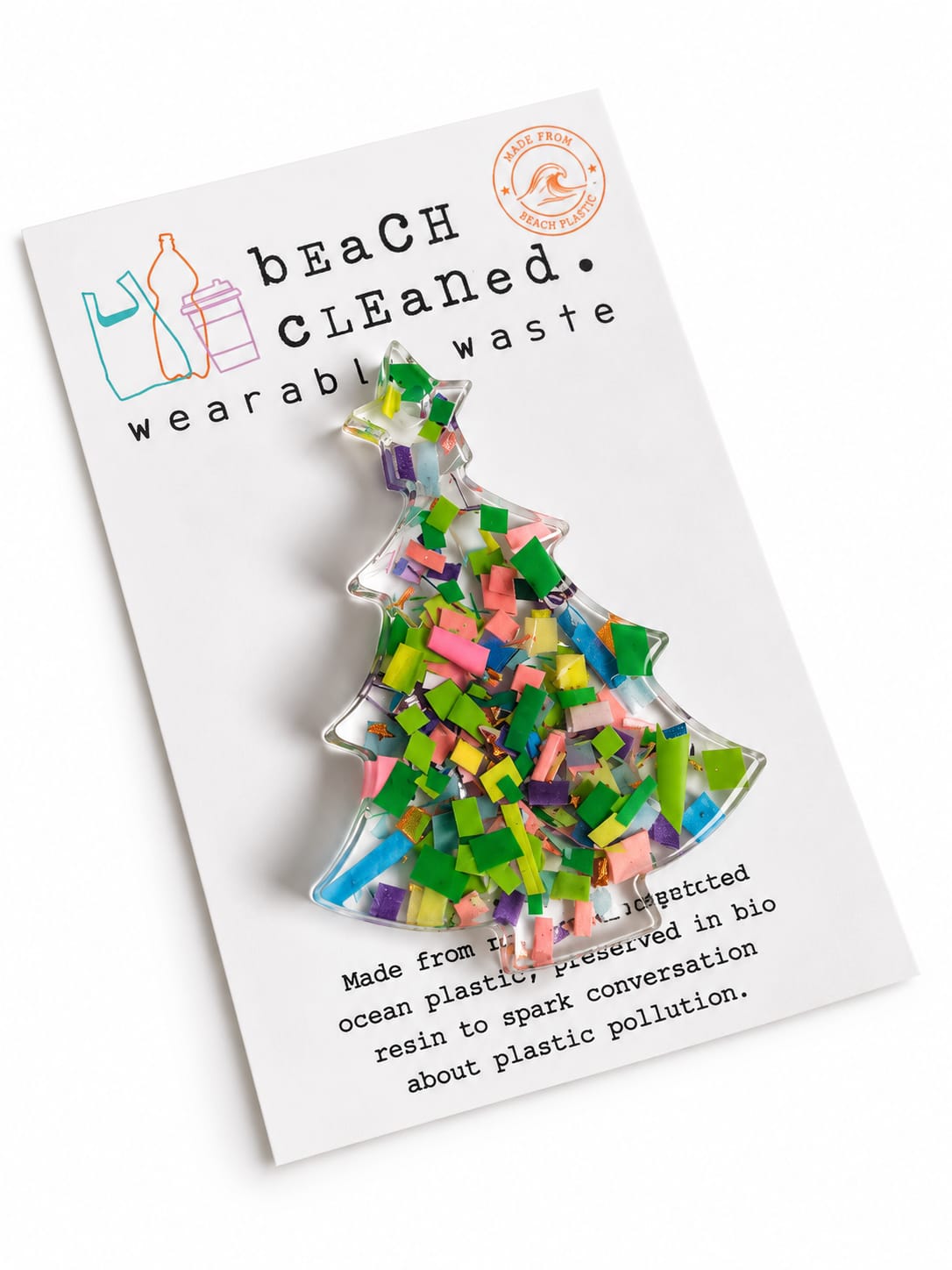 Beach-Cleaned Christmas Tree Decoration | Handmade Sustainable Decoration