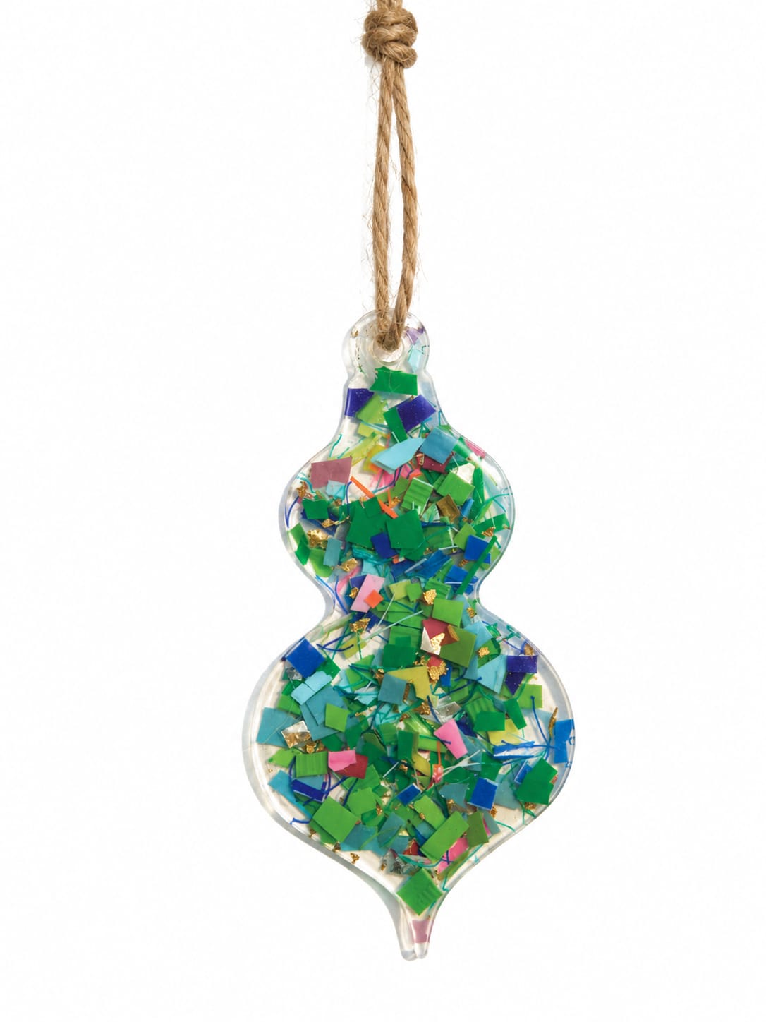 Beach-Cleaned Sculpted Bauble Christmas Tree Decoration | Handmade Christmas Decoration