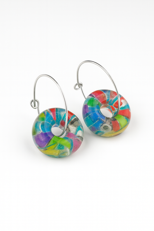 Beach Cleaned - Silver Doughnut Hoops