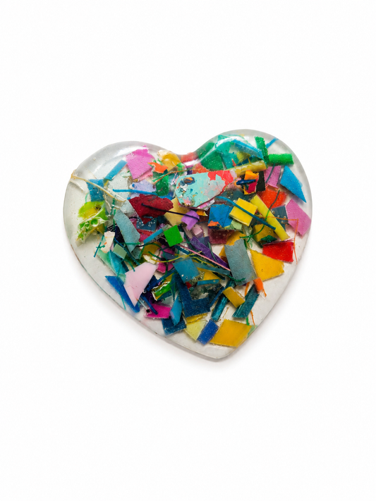 Beach-Cleaned Heart Fridge Magnet | Handmade Sustainable Gift