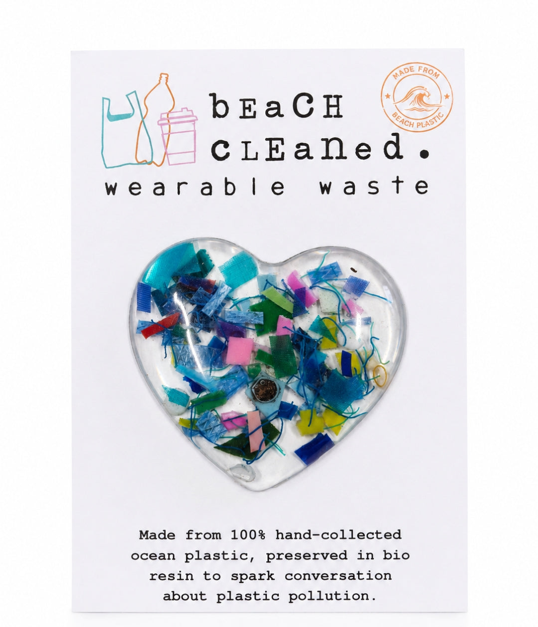 Beach-Cleaned - Heart Fridge Magnet