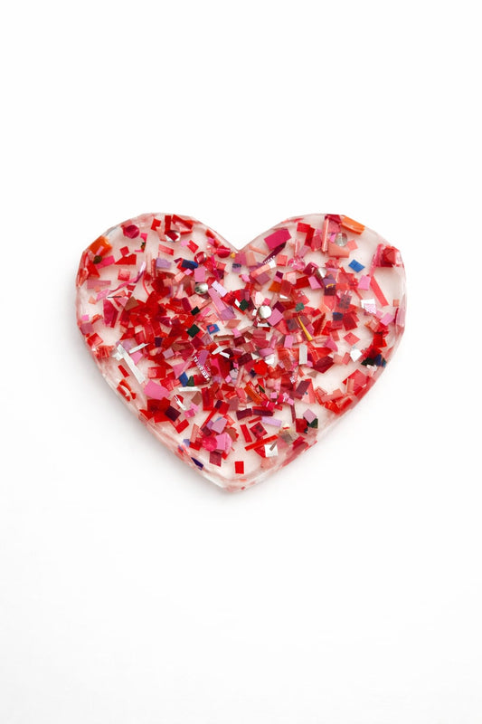 Beach Cleaned -  Valentines Heart Coaster