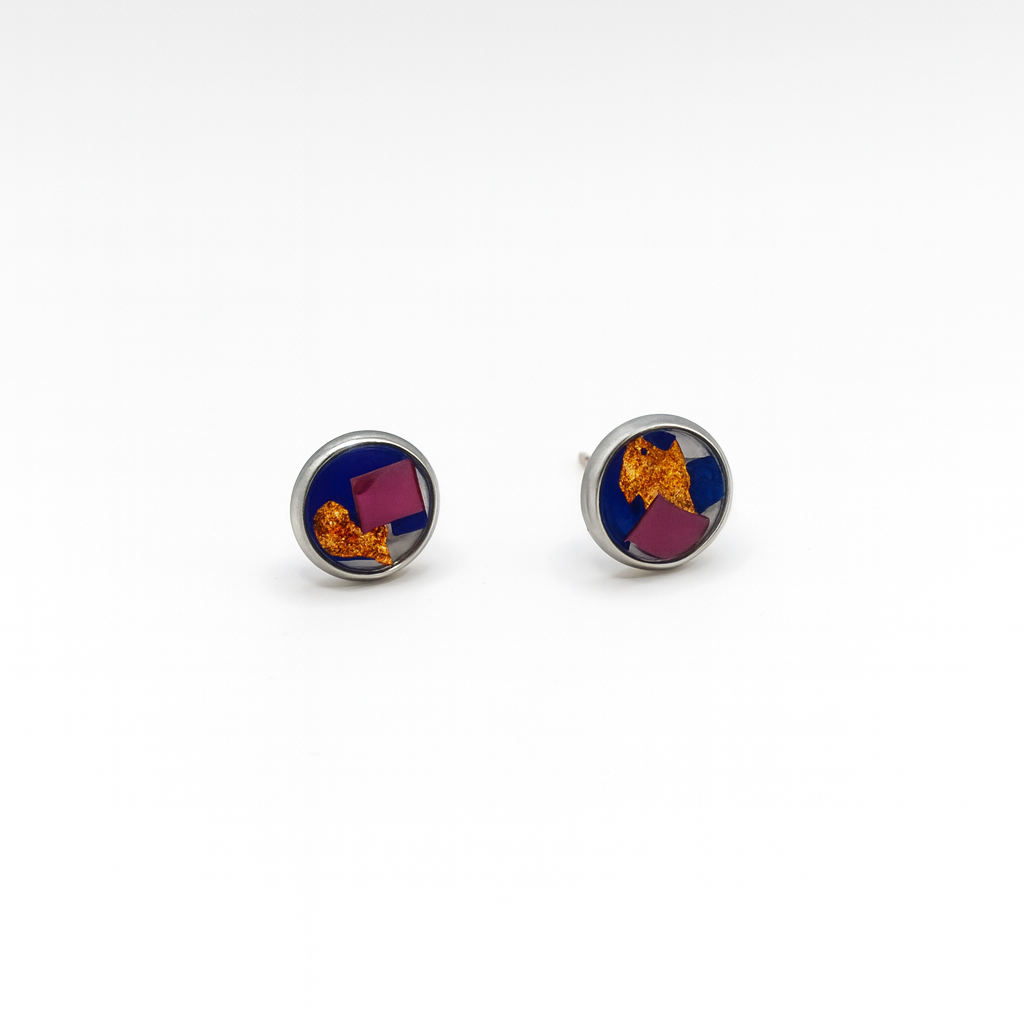 Beach Cleaned Studs - Round