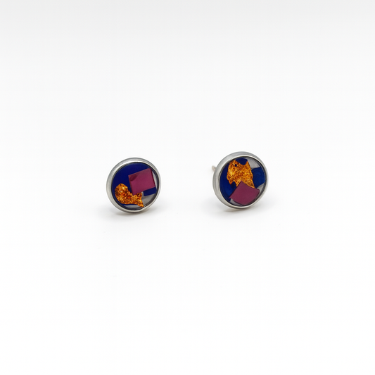 Beach Cleaned Studs - Round