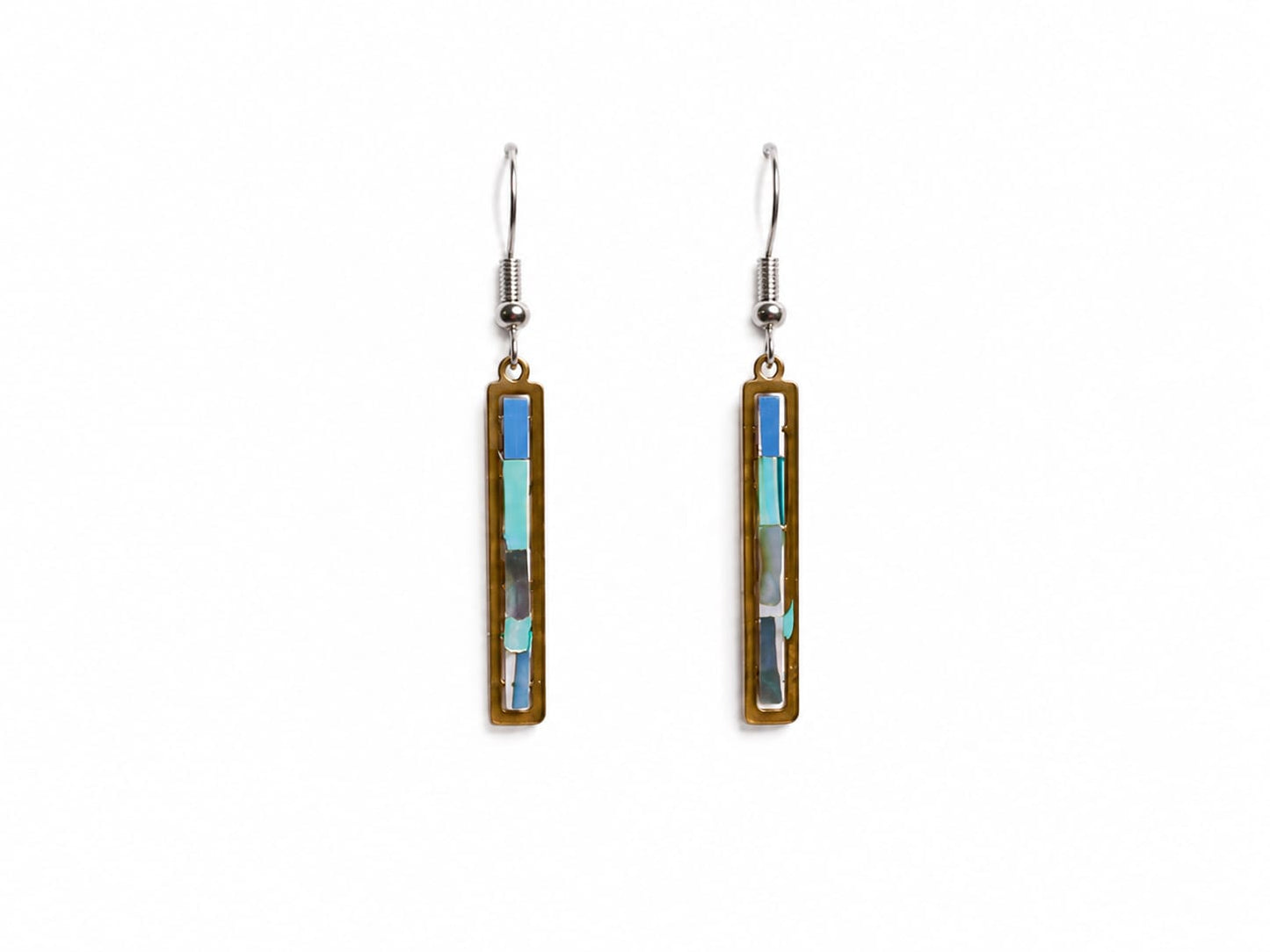 Beach-Cleaned Drop Bar Earrings | Contemporary Sustainable Jewellery
