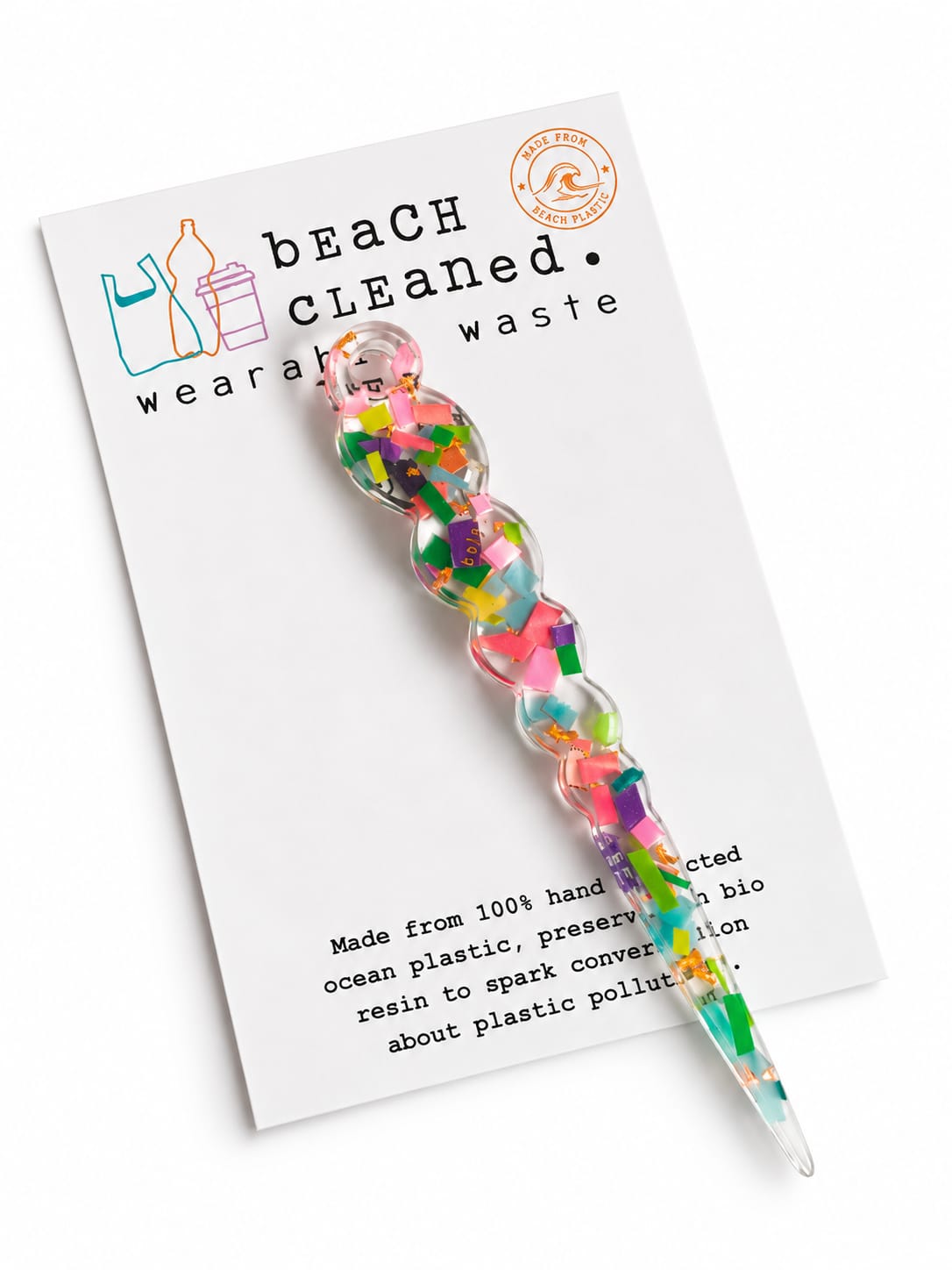 Beach-Cleaned Spire Christmas Tree Decoration| Handmade Sustainable Decoration