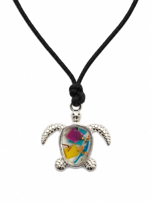 Beach-Cleaned Turtle Necklace | Handmade Coastal Jewellery