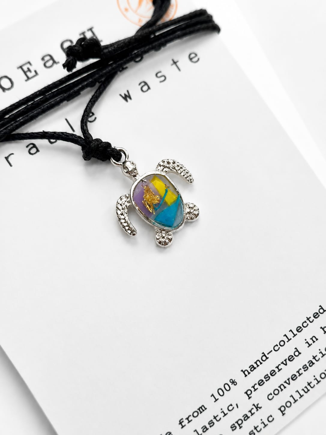 Beach-Cleaned Turtle Pendant | Handmade Coastal Jewellery