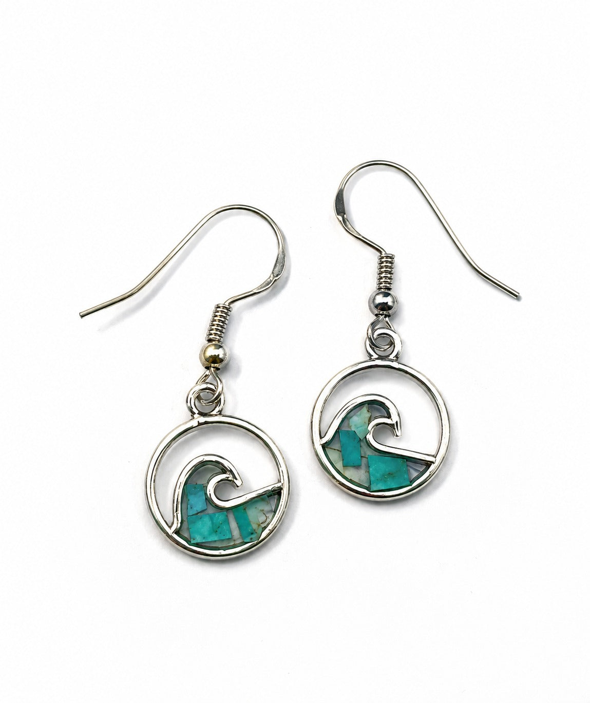 Beach-Cleaned Wave Charm Earrings | Ocean-Inspired Sustainable Jewellery