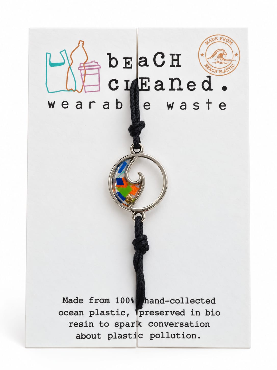 Beach-Cleaned Wave Friendship Bracelet | Handmade Sustainable Jewellery