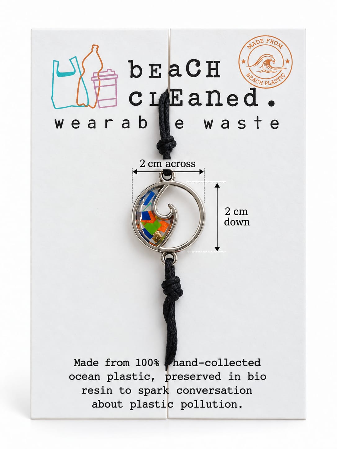 Beach-Cleaned Wave Friendship Bracelet | Handmade Sustainable Jewellery