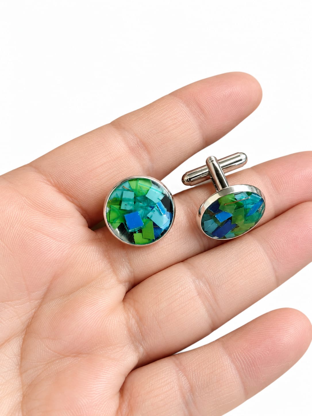 Beach-Cleaned Cufflinks | Handmade Sustainable Jewellery