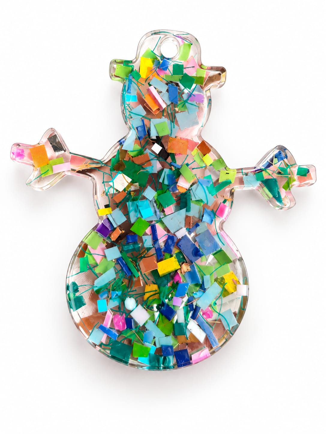 Beach-Cleaned Snowman Christmas Tree Decoration | Handmade Sustainable Decoration