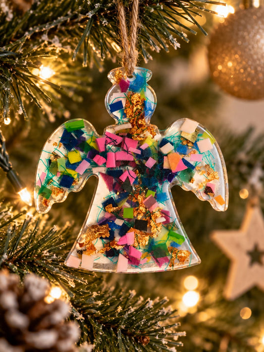 Beach-Cleaned Angel Christmas Tree Decoration | Handmade Sustainable Decoration