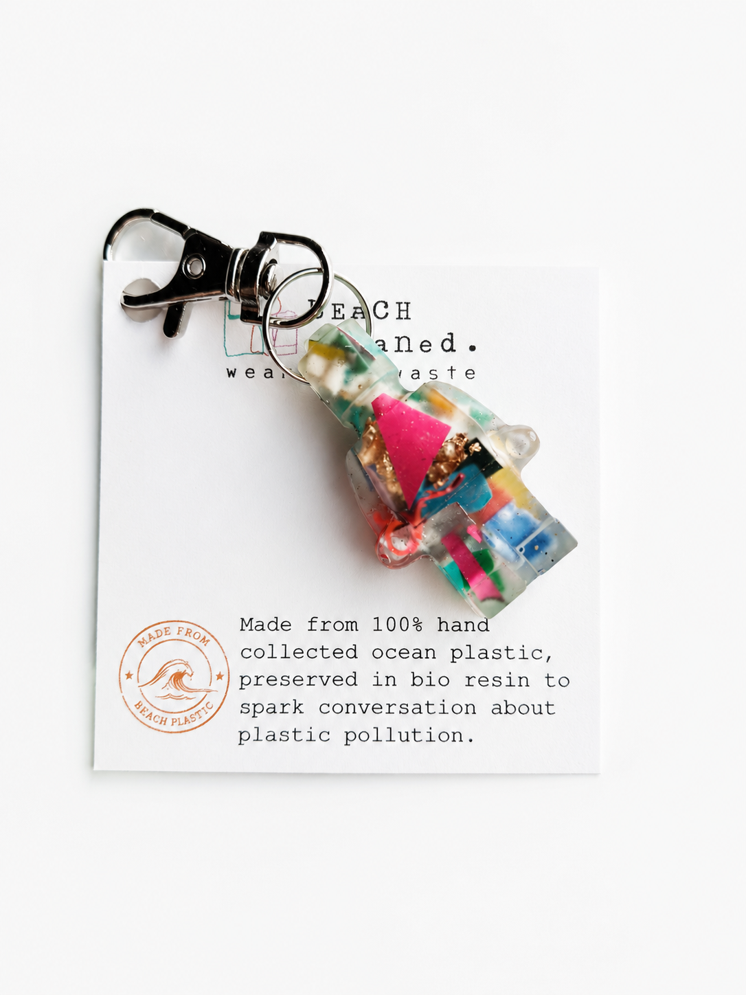 Beach-Cleaned - Figure Keyring | Handmade Sustainable Keyring